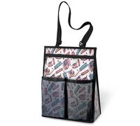 Sac de douche portable à suspendre avec drapeau américain du 4 juillet pour voyage, gym, camping, plage, salle de bain, dortoir