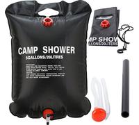 Sac de Douche Portable - Camping - 20 Litres - Noir - Eau Chaude - Facile à Utiliser