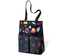 Sac de douche portable coloré à suspendre avec motif galaxie et planète pour voyage, gym, camping, plage, salle de bain, dortoir