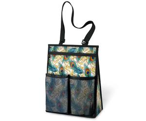 Sac de douche portable en forme de plume de paon avec chaîne dorée à suspendre pour voyage, gym, camping, plage, salle de bain, dortoir