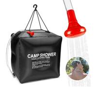 Sac de Douche Solaire, 40L Solaire Douche de Camping Sac de Douche Pliable Portable Extérieur, avec Tête de Douche Chauffe Eau