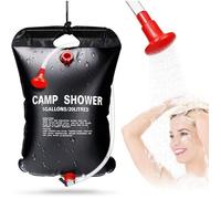 Sac de Douche Solaire Camping 20L Voyage Chauffé à L'énergie Solaire Portable Eau Chaude avec Flexible Amovible Tête de Douche