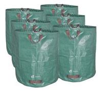 VOUNOT® Sac de jardinage de 272 litres avec poignées, sac à feuilles pour déchets verts, lot de 6