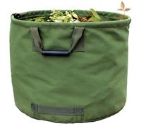 Sac de jardin extra résistant de 125 L avec poignée, sac de ramassage de feuilles vertes en toile militaire (45,7 cm de hauteur,