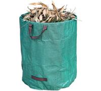 Sac de jardin réutilisable Unyqoos® 272 L en polypropylène – robuste, résistant aux UV et à l'humidité, avec armature de maintien et poignées de transport, hauteur 76 cm, diamètre 67 cm