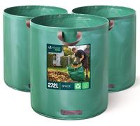 Sac de jardin - Sac à déchets verts - 272 litres - Lot de 3 - Polypropylène 150 g/m² - Pour tonte, terre et branches