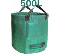 Sac de jardinage 500 L - Sac pour déchets de jardin - Imperméable - Pliable - Réutilisable - Résistant à la déchirure - Avec poignées
