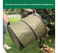 Sac De Jardinage Portable Étanche Avec Poignées 10 Gallons, Sac De Jardinage Domestique Avec Boucle De Dégagement, Poubelle À Feuilles D'extérieur, Conteneur Pliable