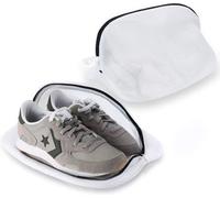 Sac de lavage premium Unyqoos® pour machine à laver – Lot de 2, grande taille 36x20x20 cm, blanc, maille de polyester à 3 couches, fermeture éclair robuste, protection pour chaussures et linge