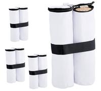 Sac de lestage, Lot de 4, Tissu Oxford, à remplir de Sable, Fixation de Tente, Poids, tonnelle, Blanc
