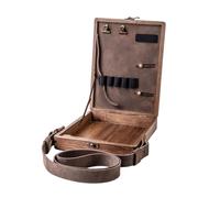 Sac de messager en bois pour écrivains, boîte de rangement en bois A5 pour l'artiste, outil d'artistes multifonctionnels et boîte de rangement des pinceaux, sac en bois en bois à la