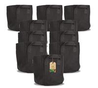 Sac de Plantation 18L - Lot de 10 Sacs de Culture en Tissu Respirant avec Poignées - Pots de Jardinage Réutilisables pour Légumes, Herbes et Fleurs - Idéal pour Balcon, Terrasse et Jardin