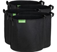 Sac de plantation GardenMate 5X, 30 litres, en tissu non tissé, diamètre 35,6 cm, hauteur 30,5 cm - Blackline