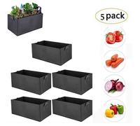 Sac de Plantation - Non spécifié - Rectangulaire - 5 Pcs - Tissu non tissé - Noir Vert