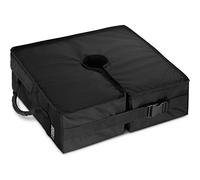 Sac de Poids de Base pour Parasol, 45,7 cm ~ s'adapte à Tout Type de Socle ou Pied pour Parasol, Jardin, Patio, Extérieur ~ Installation Facile (Noir)