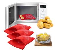 Sac de pommes de terre au micro-ondes réutilisable Express sac de cuiseur de pommes de terre au four pommes de terre parfaites 4 minutes pochette de cuisson rouge 1Pcs