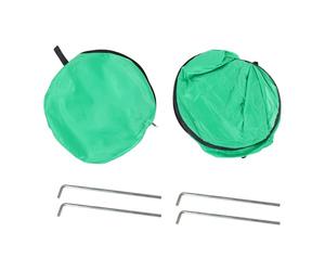 Sac de ramassage de Feuilles Portable Pop-up, Outil de ramassage de Feuilles Pliable, Sac de Jardin réutilisable avec 4 Clous de Sol pour déchets de pelouse, Vert 35,4 x 23,6 x