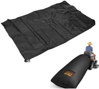 Sac de ramassage d'herbe avec fermeture éclair et filet pour tondeuse, grande capacité