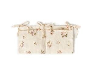 Sac de rangement à suspendre pour bébé, sac de rangement de chevet avec 2 poches pour couches, tétines et plus encore