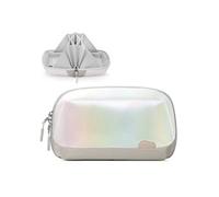 Inateck Sac de Rangement Câbles, Organisateur d'accessoires électroniques avec poignée, Pochette Organisateur de Gadgets, résistant aux éclaboussures étui de Transport pour Chargeur/câbles/Cartes Blan