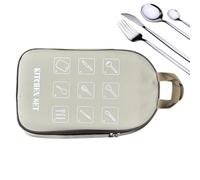 Sac De Rangement Couverts Camping Organisateur de couverts imperméable et | Sac de rangement camping avec multi-poches pour barbecue, en camping-car et plein air