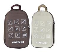 Sac de Rangement de Camping, Organiseur d'ustensiles en Tissu Oxford, Porte-Couverts imperméable, Portable et, Design Multi-Poches, idéal pour Les barbecues, Les Aventures en Plein air, 38 x