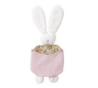 Sac de rangement de chevet de bébé, organisateur mignon d'articles pour bébé-caddie à couches forme de lapin pour jouet de bouteille de lait, organisateur de berceau suspendu