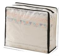 Sac de rangement de grande capacité pour vêtements, couettes, literie, organiseur transparent en polypropylène avec double fermeture éclair, sous le lit, la chambre à coucher, le placard, la maison