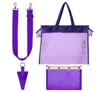 Sac de Rangement de Laine Grande Capacité Poche en Maille Transparente et | Sac à Tricot et Crochet pour Maison Intérieur Extérieur École Petite Amie Épouse Amie