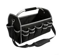 Sac de rangement empilable en tissu Oxford de grande capacité | Compartiments multicouches, rivets métalliques, crochets en D en acier, bandoulière, poignées renforcées, 41 x 22 x 27 cm