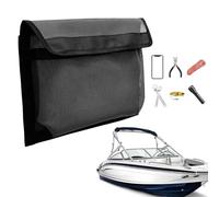 Sac de rangement en maille marine - Porte-outils de bateau auto-adhésif portable de grande capacité | Pochette en maille refermable pour moulinet d'appâts | Pour bateaux, kayaks, camping-cars