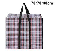 Sac De Rangement Extra Large Bran Avec Fermeture Éclair Durable - Organiseur Robuste Pour Le Déménagement, Le Stockage Et Le Transport - 70 X 70 X 30 Cm