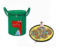 Sac de Rangement Jouet, Tapis de Jeu Organisateur de Jouets Organisateur Rangement pour Lego Tapis Panier De Rangement Pour Jouets Portable enfants jouets organisateur (Dinosaur)