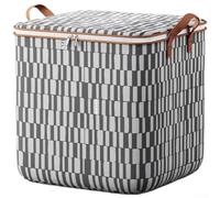 Sac de rangement pliable en non-tissé - Grand organiseur de placard pour couettes, vêtements et jouets - Résistant à l'humidité - Bac de rangement sous le lit (W)