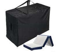 Sac de rangement pliable imperméable en tissu Oxford de grande capacité pour déménagement et organisation de maison, noir, 154,9 x 71,1 x 45,7 cm (154,9 x 71,1 x 45,7 cm)