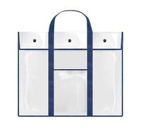 Sac de rangement pour affiches, organisateur transparent et étanche, support d'art de 31,5 x 25,59 pouces avec poignée et poche, accessoire de tableau d'affichage, outil de croquis avec construction d