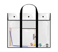 Sac de rangement pour affiches - Sac de transport d'art transparent, fourre-tout étanche pour documents | Porte-affiche avec poche, organiseur de croquis équipé d'une poignée pour configuration de