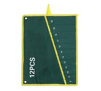 Haofy Sac de Rangement pour clé 1Pc, Sac de Rangement pour Outil de nrouleur Vert, Toile Durable 6/8/10/12/14/25 Poches(12PCS)