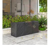 Sac de rangement pour coussin de jardin housse de coussin d'extérieur tissu Oxford avec poignées 175 x 55 x 75 cm noir