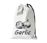 Sac de rangement pour légumes - Grand sac à oignons en toile 25 x 36 cm, fermeture à cordon de serrage, ouverture à fermeture éclair, récipient réutilisable pour pommes de terre Lavil, orange.,