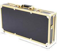 Sac de rangement pour matériel de coiffure, alliage d'aluminium durable, design compact, noir et or