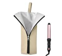 Sac de rangement pour outils capillaires - Rangement pour fer à friser | Organiseur d'outils de salon | Étui de voyage résistant à la chaleur pour fers plats, baguettes à friser, sèche-cheveux et