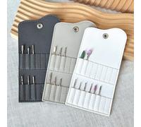 Sac de rangement pour outils de nail art en PU, sac de rangement pour embouts de ponceuse à ongles, sac professionnel pour outils de manucure, sac de rangement et d'affichage, housse de protection pou