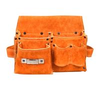 Sac de rangement pour outils en cuir de vache - Organiseur de grande capacité, pochette utilitaire, transport robuste, étui de matériel de travail professionnel | Électricien, jardinage, réparation de