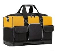 Sac de rangement pour outils portable fabriqué à partir d'Oxford avec support inférieur en plastique conçu pour un transport facile du matériel essentiel par les électriciens, les mécaniciens et les