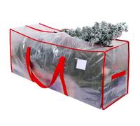 Sac de rangement pour sapin de Noël, sac de rangement polyvalent de saison festive extra large et robuste, idéal pour les sapins de Noël jusqu'à 2,3 m de haut et autres décorations, transparent