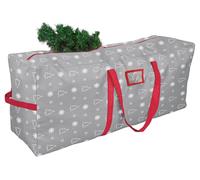 Sac de rangement pour sapin de Noël YiYa, pour sapins de 9 pieds, en tissu Oxford 600D résistant, imperméable, avec poignées, pour le rangement des décorations de Noël (gris, grande taille)