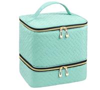 Sac de rangement pour vernis à ongles, 2 couches avec grande capacité, trousse de maquillage multifonction, parfait pour les perceuses Brad, les fichiers, les outils de voyage et les fournitures de