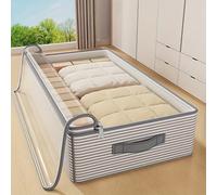 Sac de rangement pour vêtements de grande capacité, boîte de rangement Non tissée robuste, fenêtre transparente pour couettes, couvertures, literie sous le lit XL