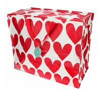 Sac de rangement Rex London Jumbo Coeurs Blanc 58x28x48 cm